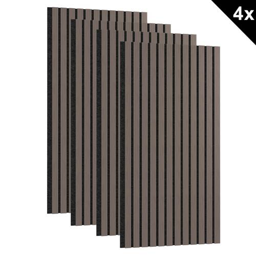 4pcs of wooden panels wall panels wood veneer and felt interior decoration sound absorbing 120x60cm