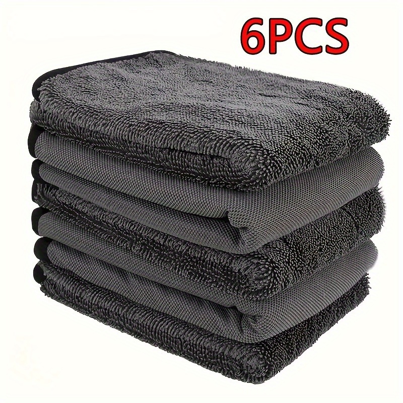 E-shop 4er/ Polyester Reinigungstücher, Super Saugfähige Mehrzwecklappen, Schnelltrocknende Handtücher für Zuhause, Auto, Glas, Badezimmer, Küche, Büro