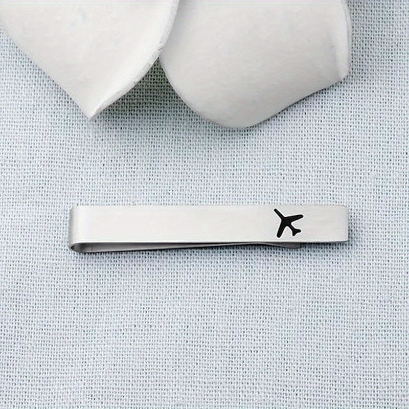 TEMU Custom 304 Stainless Steel Tie Clip With Laser- Logo And
