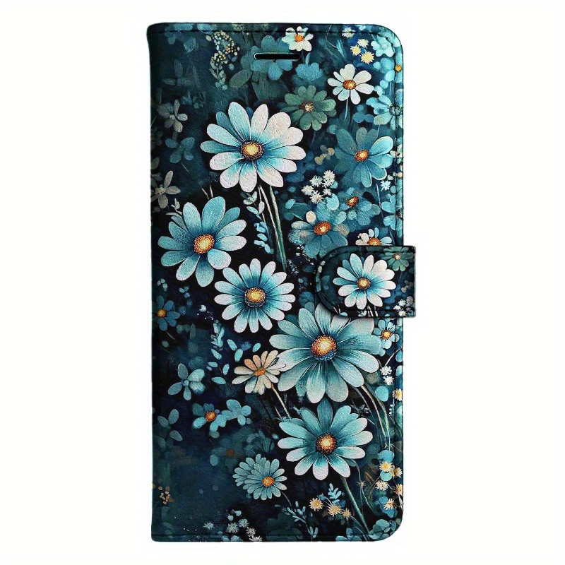TEMU Daisy Magnetic Wallet Case Featuring A Card Holder And Stand, Compatible With Xiaomi Mi Poco 8, Cc9, 9, Note 10, 11, 11t, 13t, 14t, M6, X6, M2,