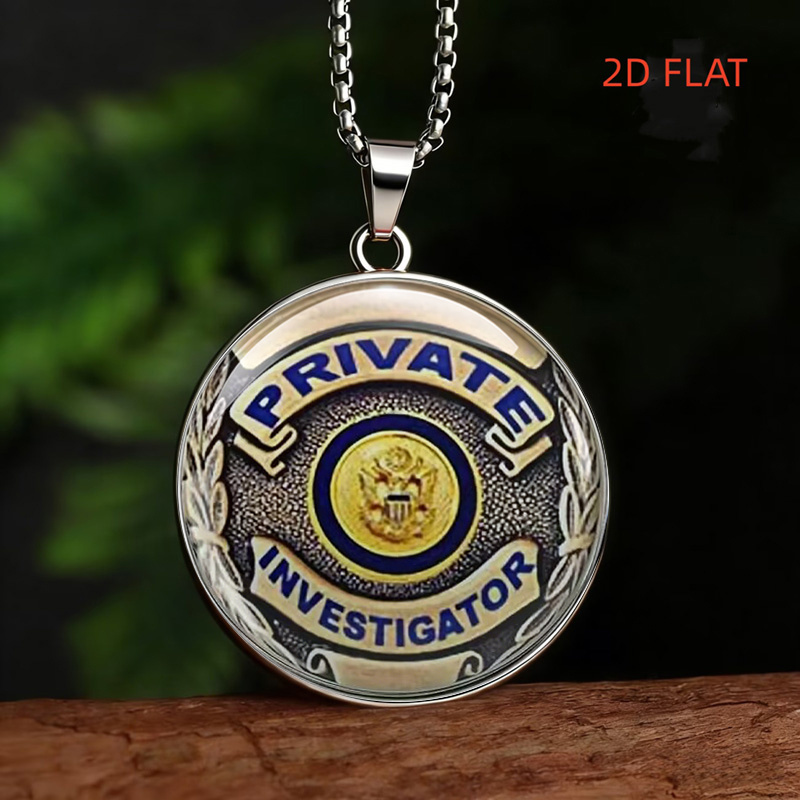 TEMU Collier avec pendentif rond sur le thème du détective , bijou de style détective professionnel pour hommes et femmes, accessoire élégant et ,