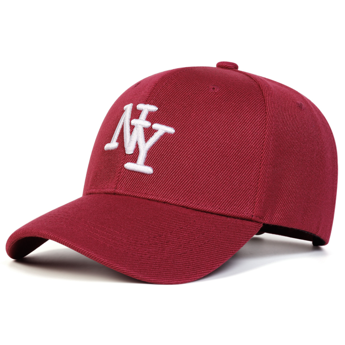 TEMU Men's Ny Embroidered Baseball Cap Outdoor Adjustable Fashion Casual Hat Suitable For Spring And Autumn Travel Beach Party