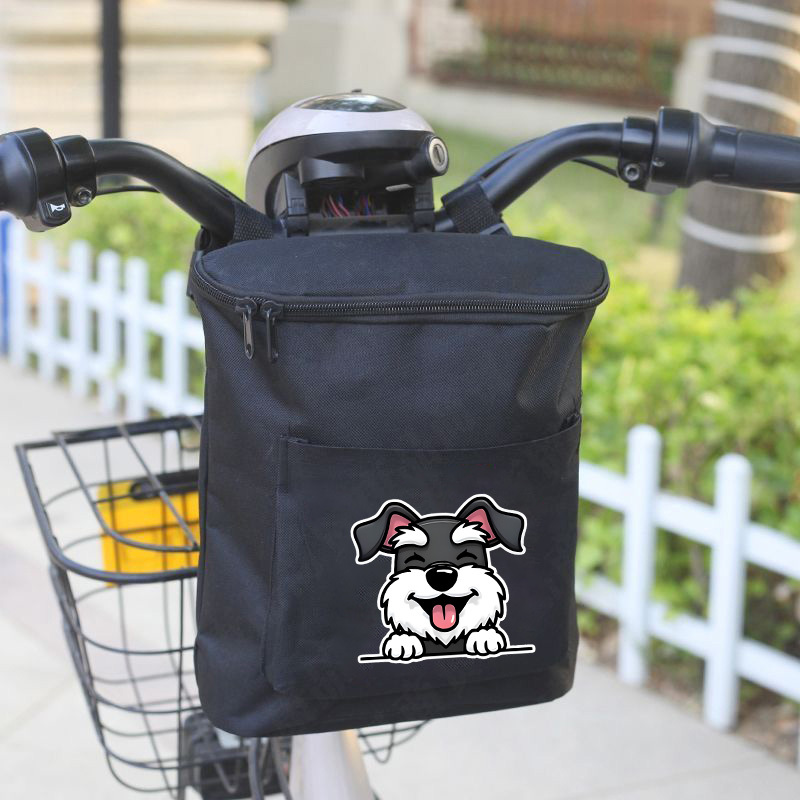 TEMU Portable Front Bag For Electric Bikes And Scooters, Designed To Hold Helmets, Featuring A Large Pocket And Made From Durable Oxford Cloth. Ideal
