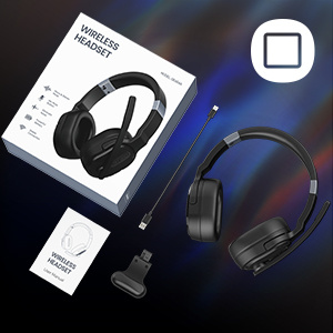 Trucker Headset, Single and Dual Ear Wireless Headset with Mic for Work Noise Cancelling, 35Hrs 3 EQ Music Modes Trucker Driving Headset for PC, Drivers, Office, Call Center Work Christmas, Festival, New Year's Gift