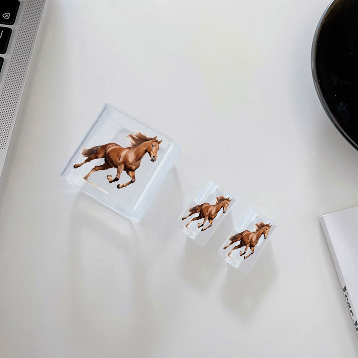 TEMU 3pcs Set With Running Horse Pattern, Transparent Charger Protector For Iphone 18w/20w, Compatible With Iphone 13/14/15, Includes 20w Charger