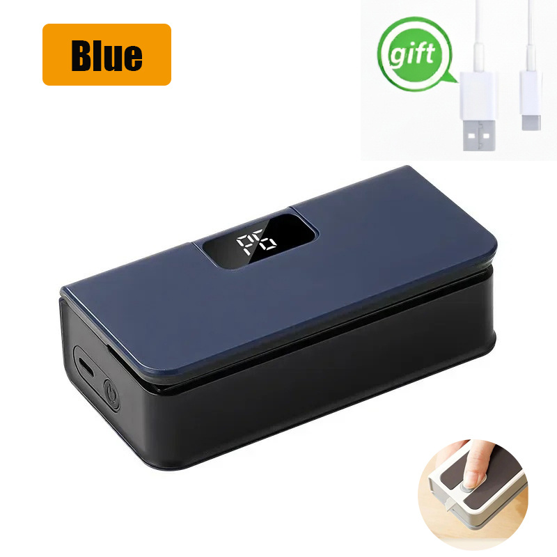 TEMU Plastic Bag Sealer 2-in-1 Heat Sealing Device For Bags, Portable Packaging Sealer, Handheld Food Sealing Machine, Usb Rechargeable, 6 Adjustable