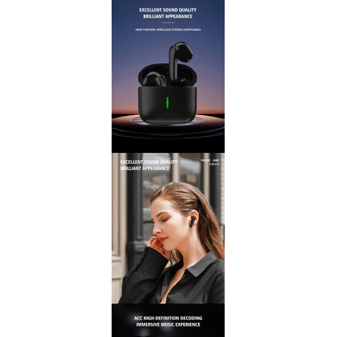 LAN XUN Introducing The Latest Wireless Earbuds with an Exceptionally Long Battery Life- Compact Dual Stereo In-Ear Headphones Designed for Sports And Gaming, Featuring USB Charging And Noise Cancellation for Calls.