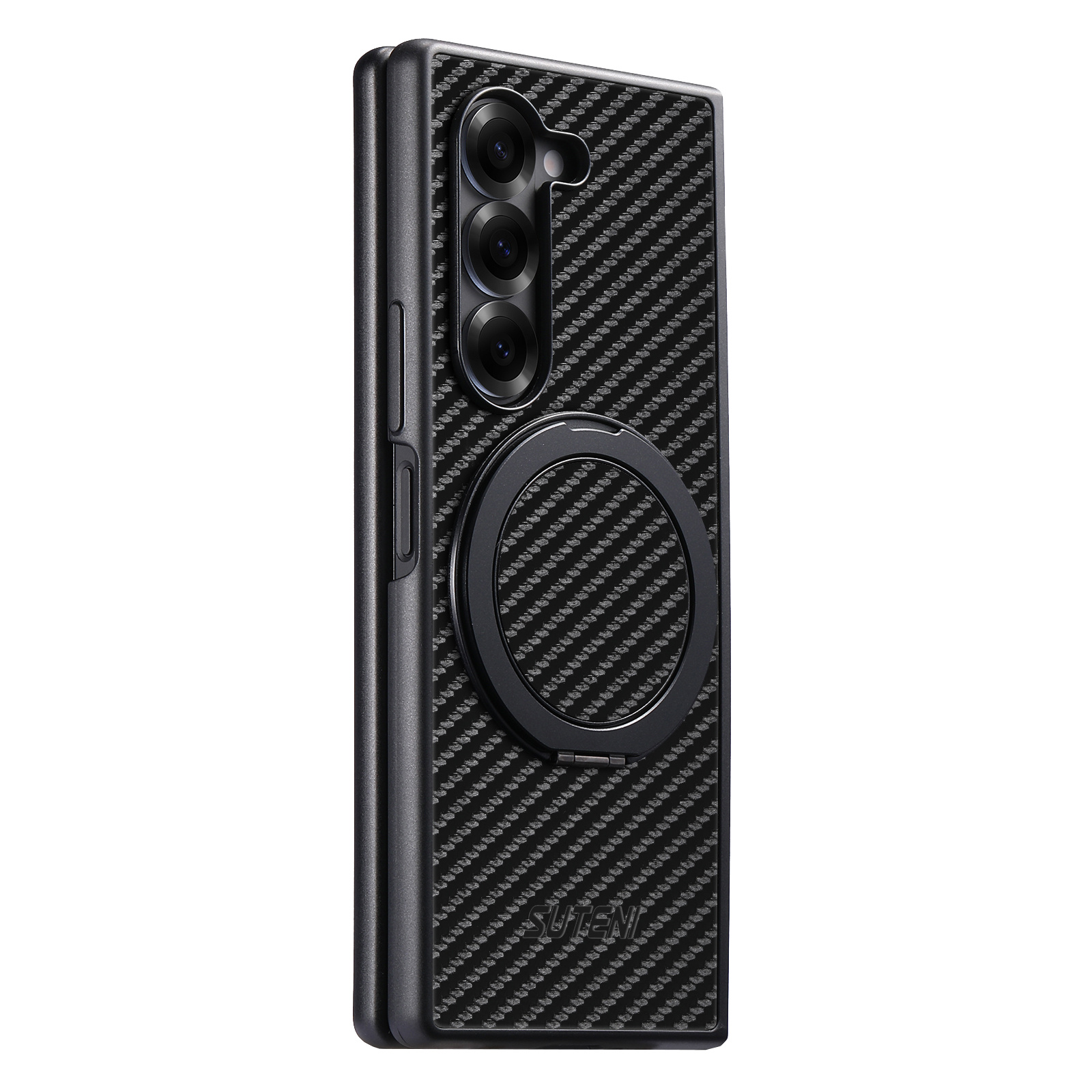TEMU Phone Case: Supports Wireless Magnetic Charging. Simple, Stylish, And Carbon Fiber Texture. Suitable For Galaxy Z Fold 6 Phone Case. Built-in