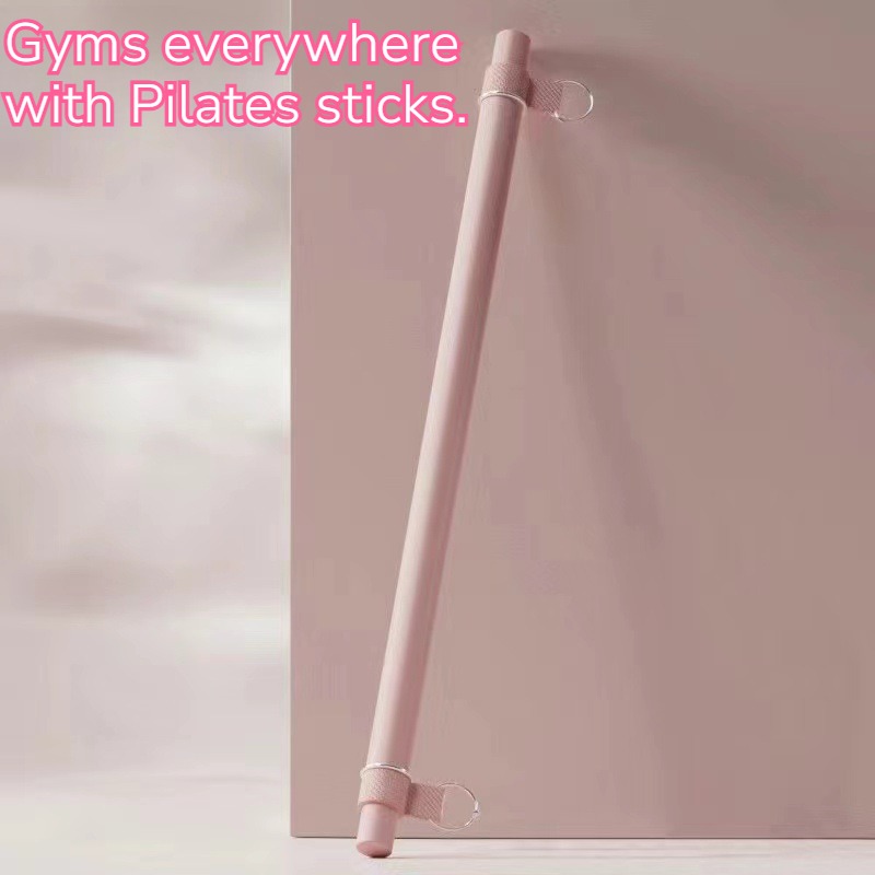 detachable pilates push pull bar yoga pilates stick two section multi functional fitness squat posture back trainer removable rod