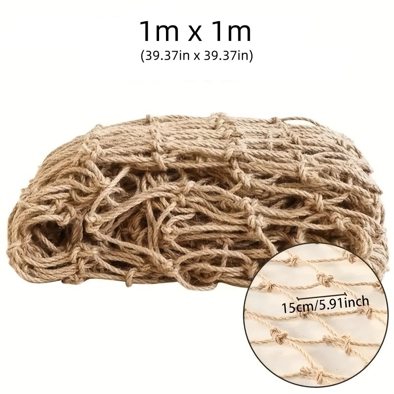 TEMU Heavy-duty Jute Rope And Outdoor Plant Support Netting, Natural Garden Trellis Net For Climbing Plants And Securing Them