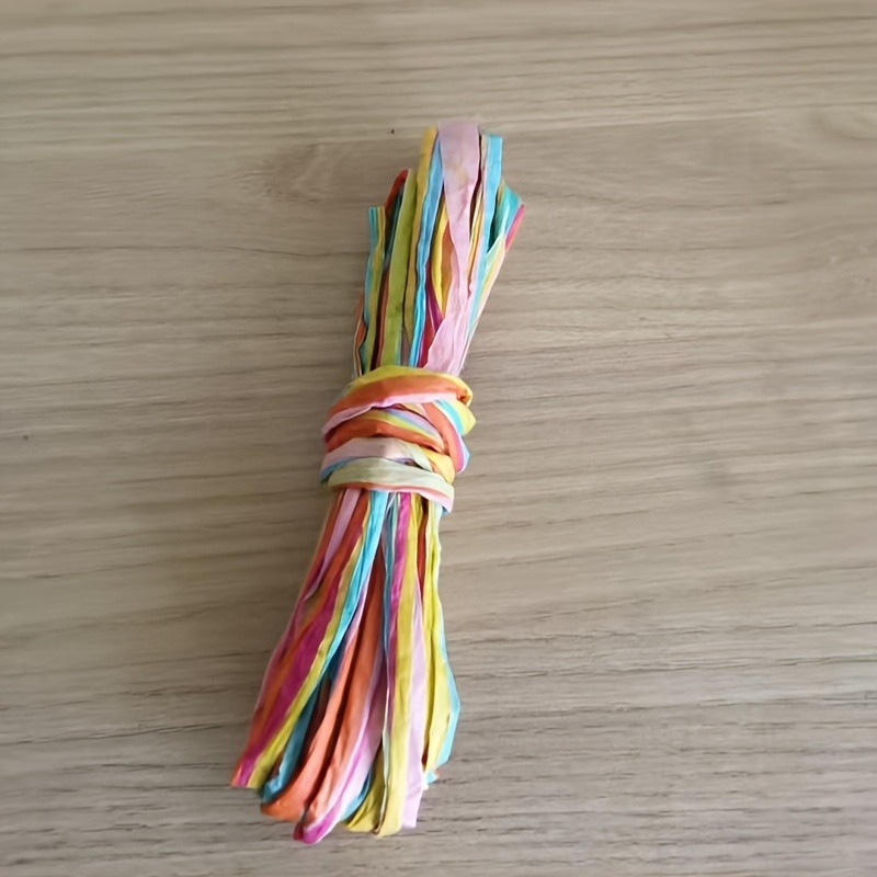 TEMU 6 iarde di nastro di carta rafia colorata per confezioni regalo, per composizioni e bouquet nuziali, carta per decorazioni di feste