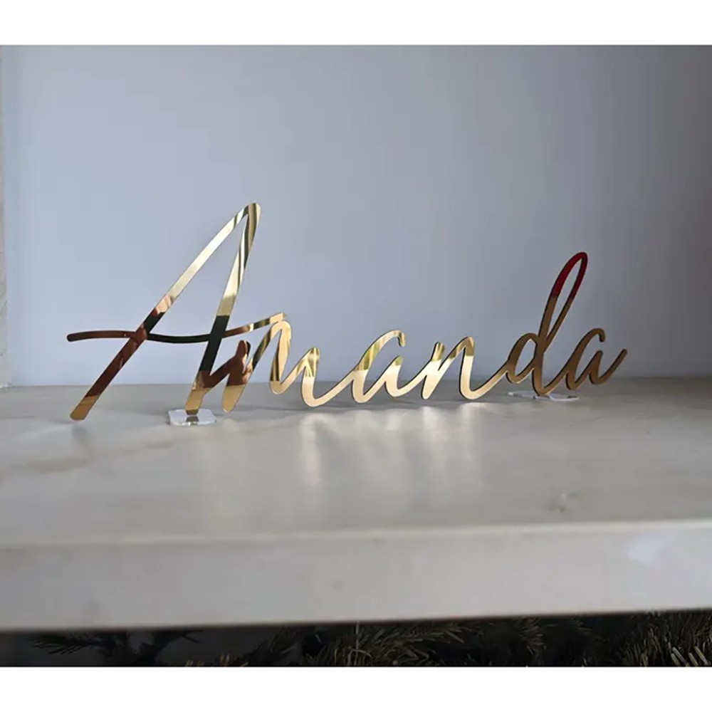 TEMU [2d Flat] Custom Acrylic Name, Infant Name Display, Baby Celebration Sign, Marriage Sign, Name Reflection Sign, Background Sign, Laser Engraved
