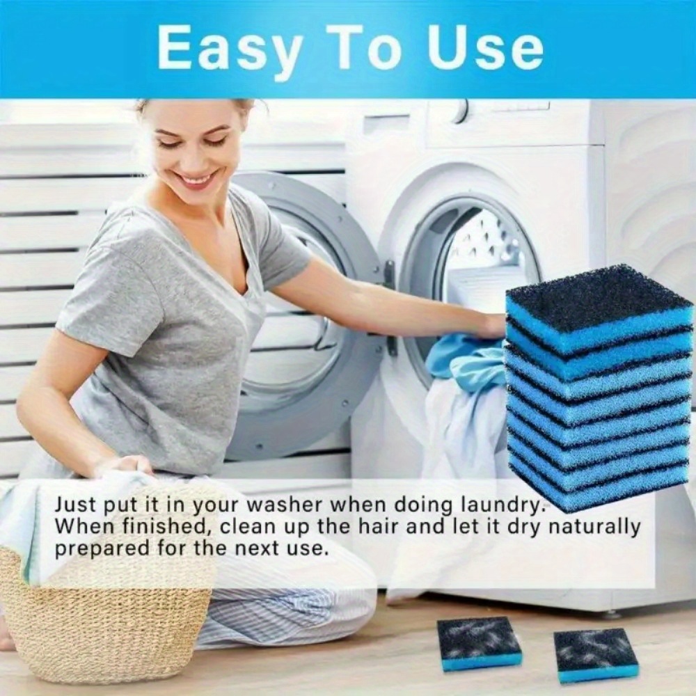 6pcs Washing Machine Hair Remover, Capable of Removing Pet Hair And Hair Debris from Clothes And Fabrics, Reusable, Laundry Additions, Cleaning Tools