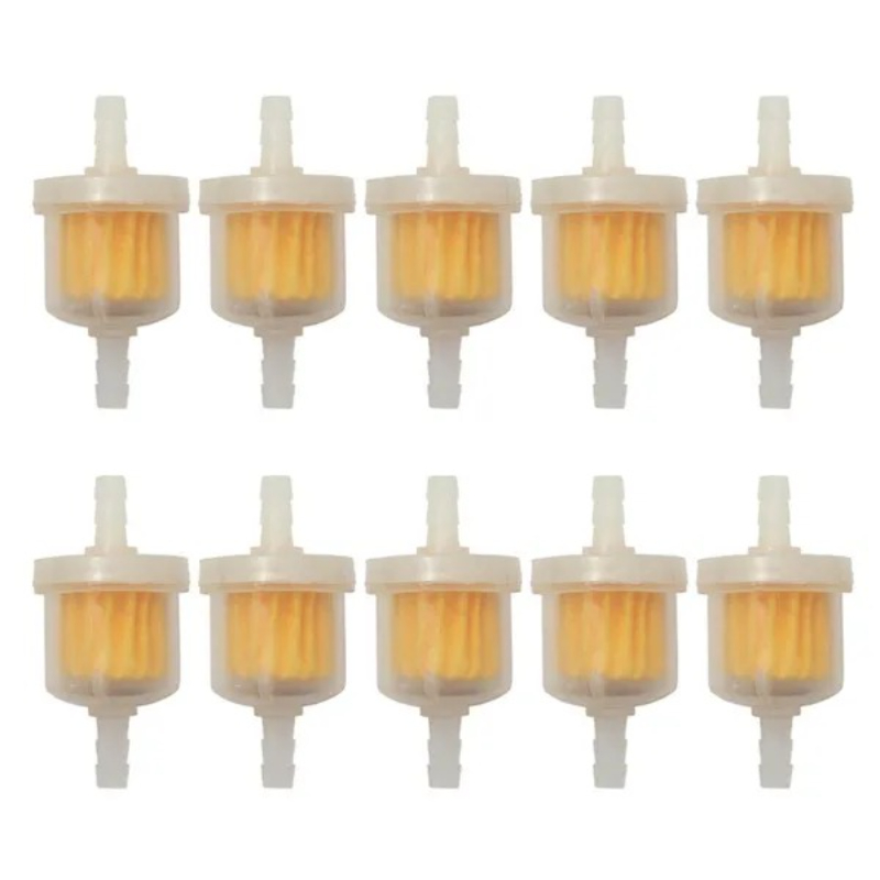 TEMU 10 Pack Small Fuel Filter For Mopeds Motorcycle Scooters Go-karts Bike - Universal Fuel Inline Petrol Filtration