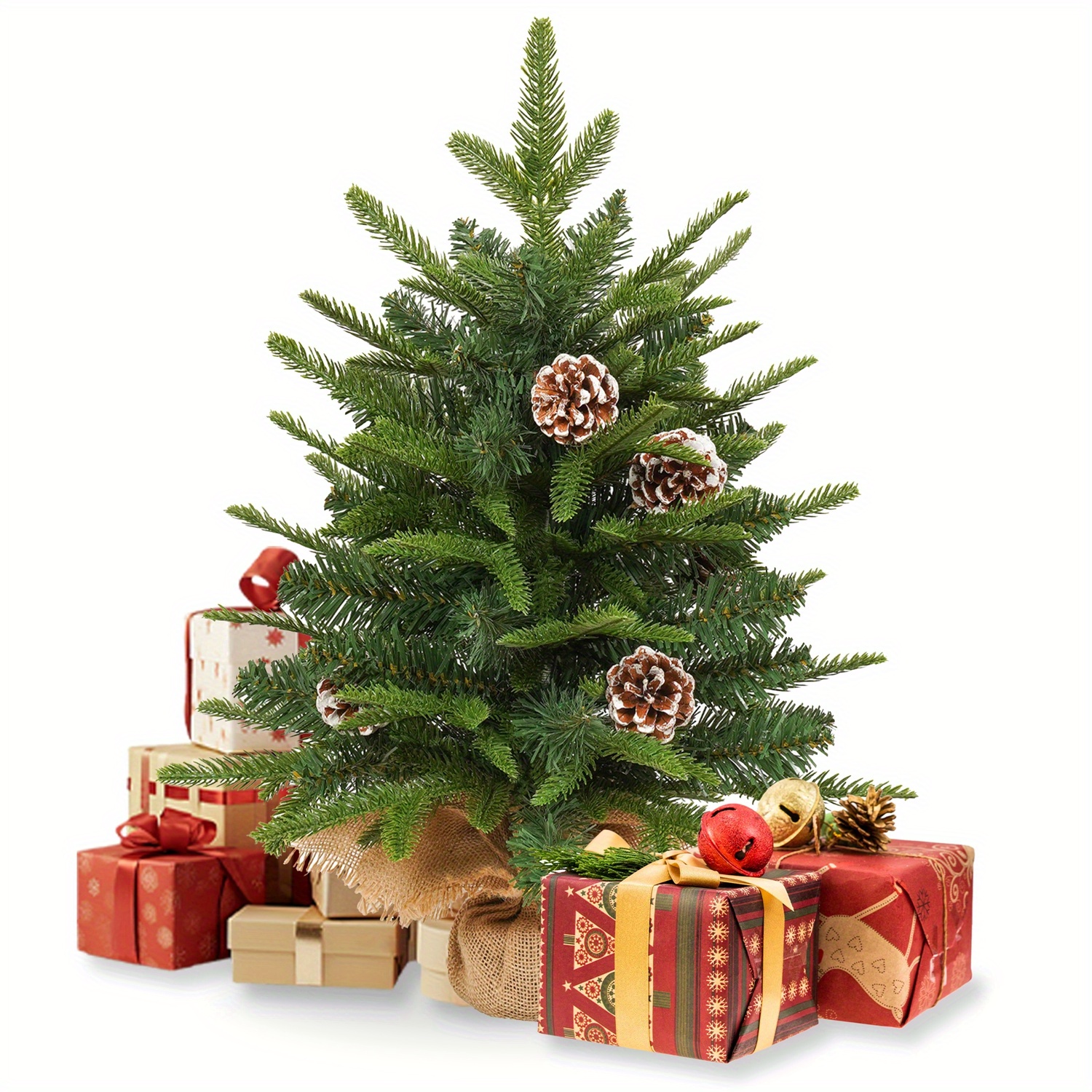 Albero Di Natale Da Tavolo In Legno Con Paesaggio Invernale E Luci Led Idea Regalo 24051004