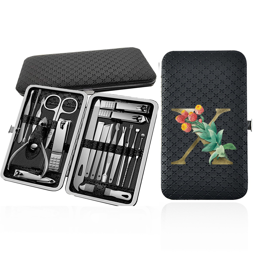 19pcs Professional Nail Clipper Set with Care Tools