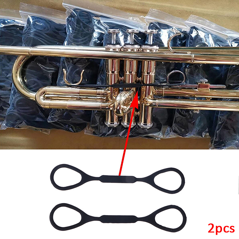 TEMU Set van 2 siliconen touwen voor trompetinstrumenten, ontworpen voor geluidsmodificatie en professionele onderhoud