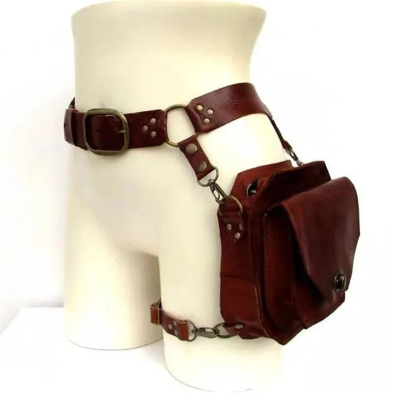 TEMU 1pc Punk Retro Square Waist Bag Casual Small Square Hip Packs For Women's Crossbody Cross Outdoor Leg Phone Pouch
