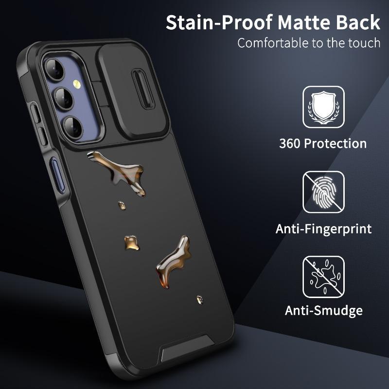 Slide Camera Lens Protection Phone Case Compatible with Samsung A56 A36 A16 Shockproof Case Compatible with Galaxy A16 A36 A56 Back Cover