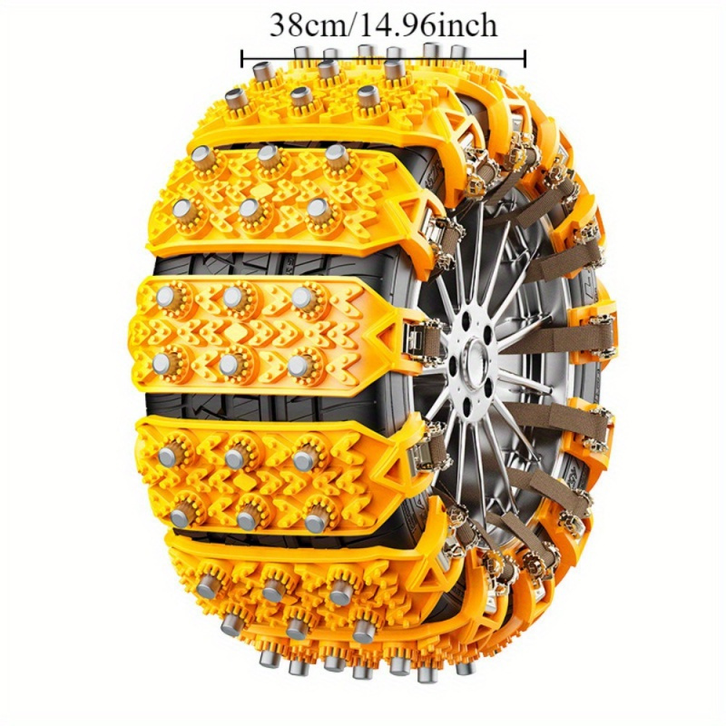 6 rivet strong rubber snow tire chains compatible with all vehicles versatile sturdy and   Product details 0