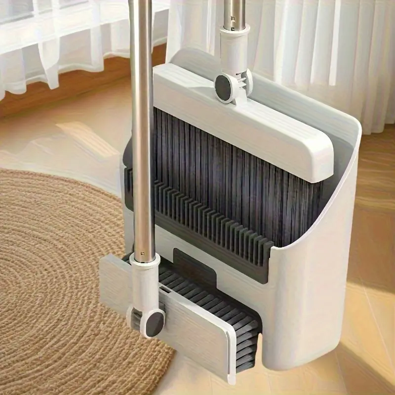3 in 1 cleaning set foldable broom and dustpan combination multi functional multi surface cleaning tool durable plastic material suitable for home and Product details 1