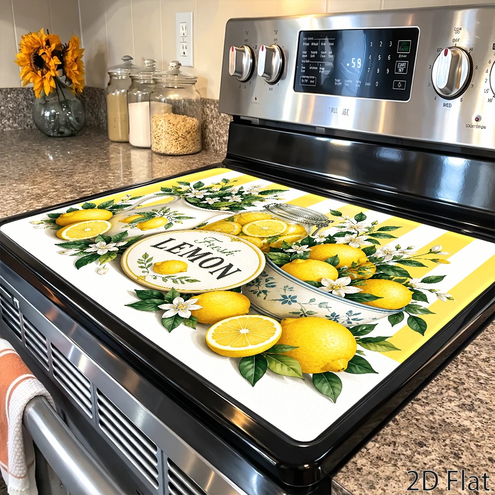 TEMU Floral Pattern Stove Protector Mat, Easy To Clean, Durable,, Heat-resistant, Wear-resistant, Universal Protective Mat For Stovetops/gas