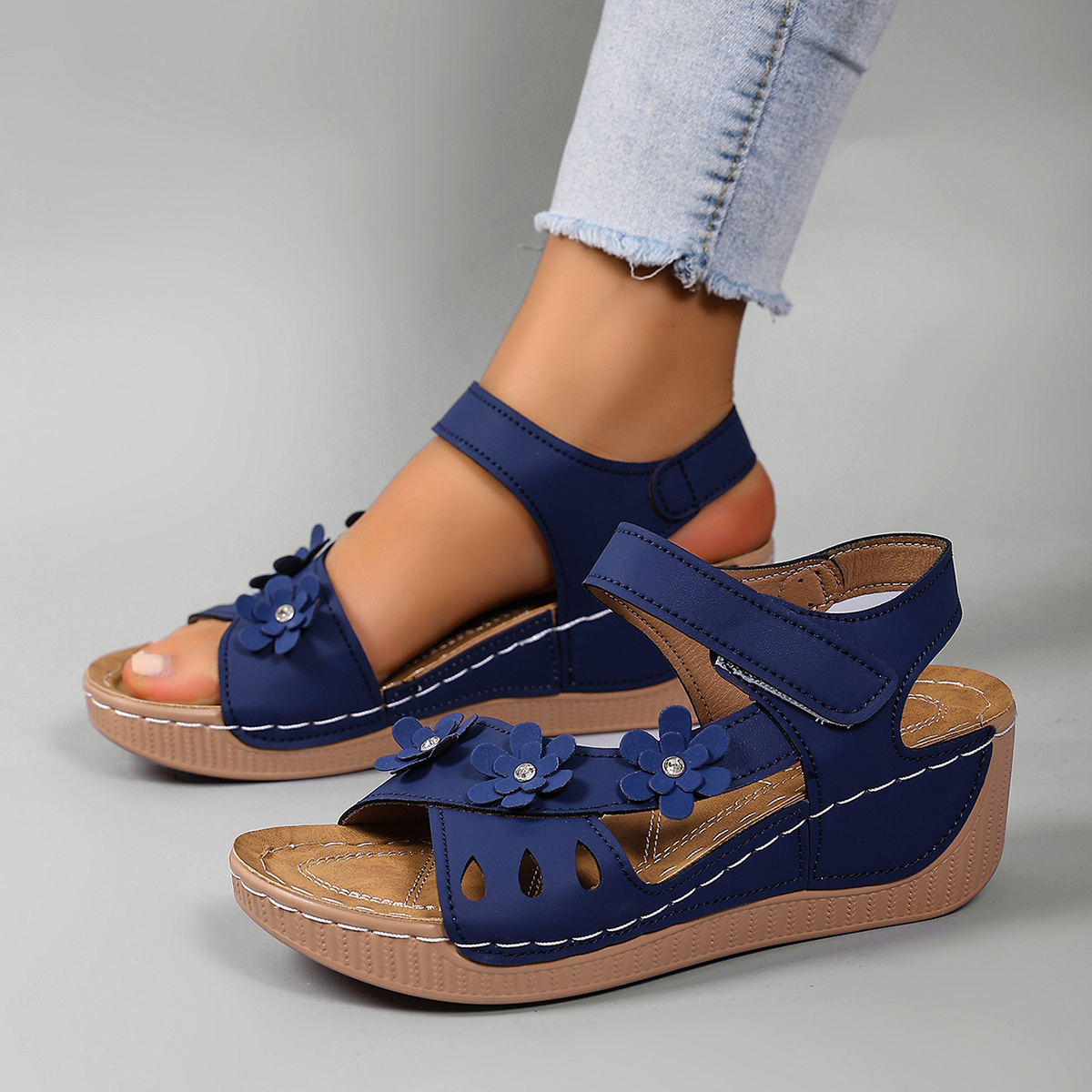 Platform Wedge Beach Sandals Open Toe Comfortable Casual