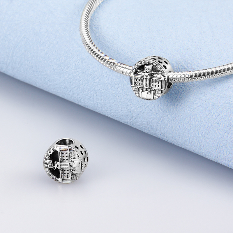 925 Silver Castle Bead Strand, DIY Jewellery Making