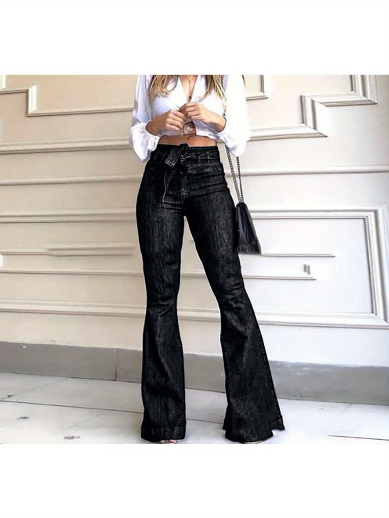 y2k flare jeans outfit sold on Temu United States