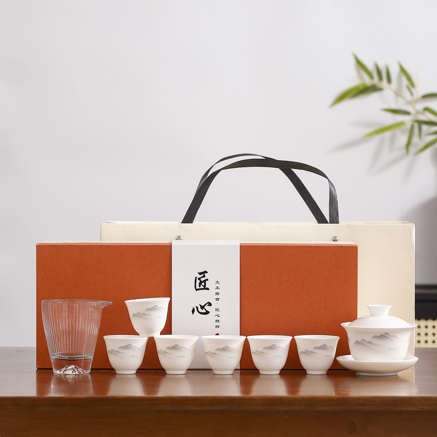白磁 羊脂磁器 急須セット 中国風 盖碗 茶セット 家庭用 ビジネス