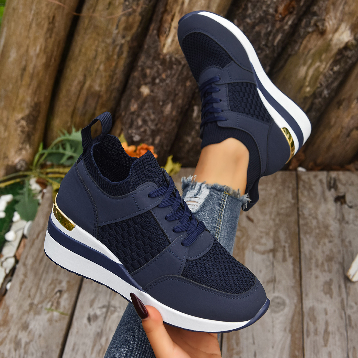 blue sneakers women sold on Temu United States