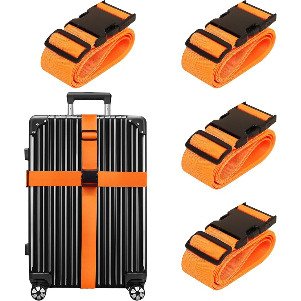 

4pcs Luggage Straps For Suitcases Tsa Approved 4 Pack