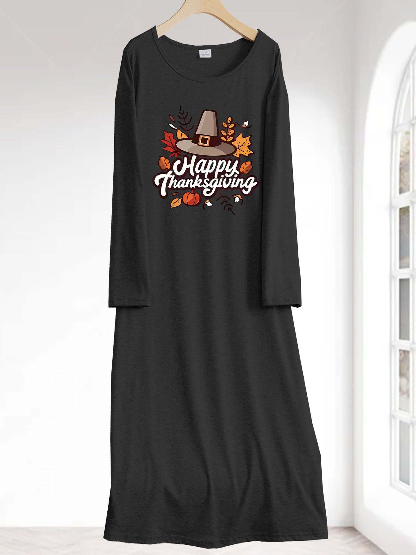 womens plus size thanksgiving dress casual long sleeve - Temu