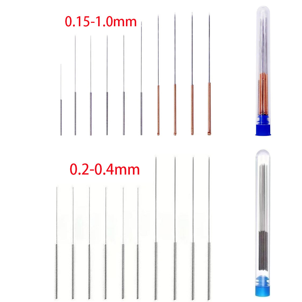 TEMU Kit de 20 piezas de herramientas de boquilla de limpieza de acero inoxidable, 2 tipos con 10 tamaños (0.15-1.0 mm) + 5 tamaños (0.2-0.4 mm) -