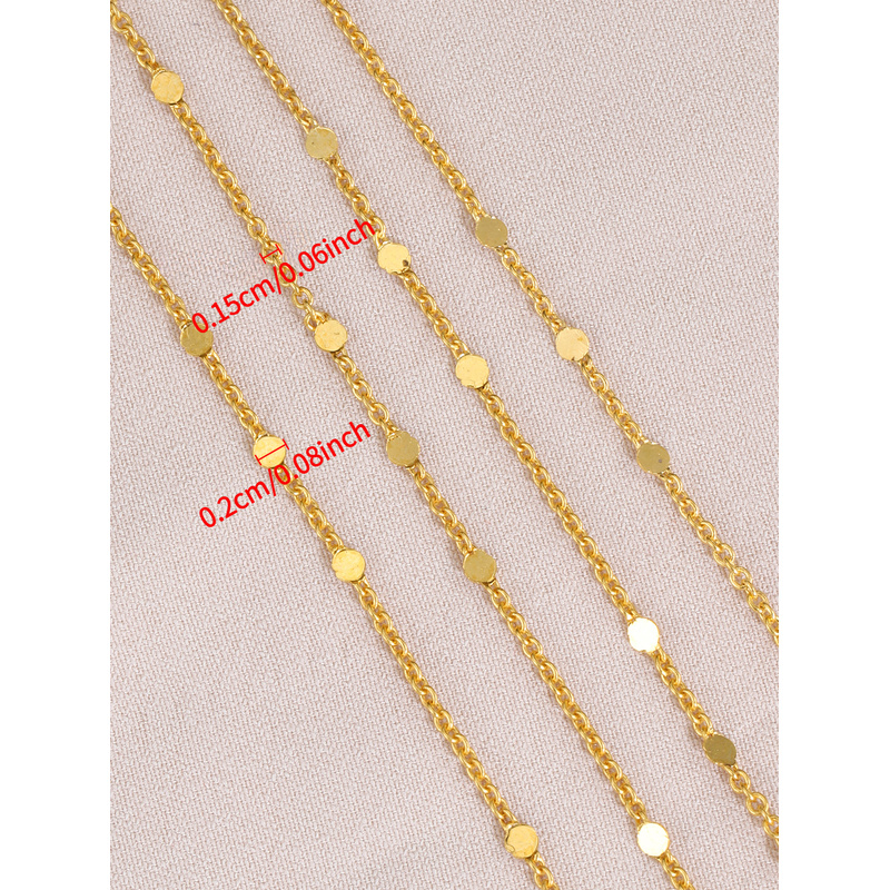 2 Meters Sequin Chain Necklace Bracelet, Handmade DIY
