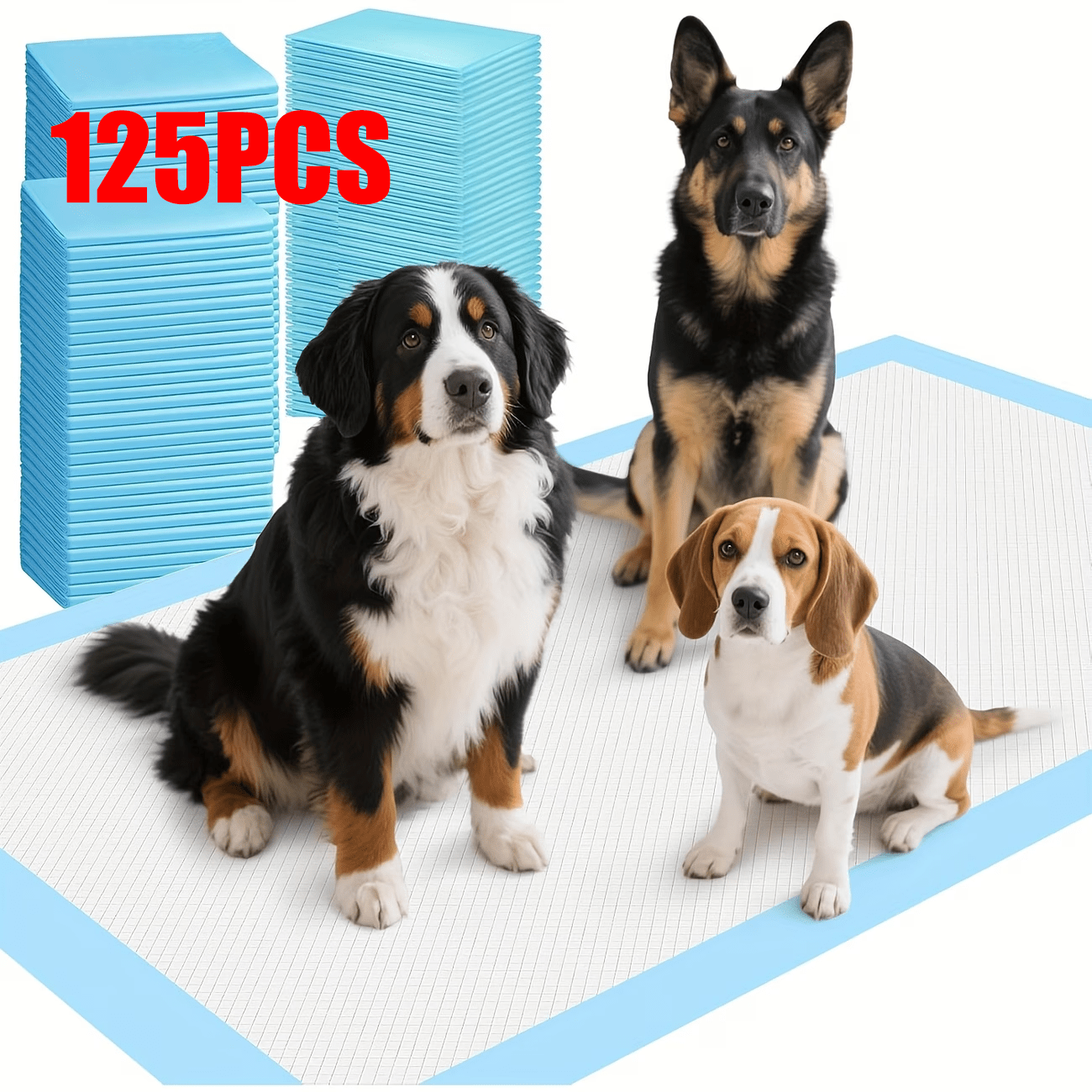 TEMU Xxxl 35x29in Thickened Super Absorbent And Leak-proof 6-layer Puppy Pads, 125/100 , Disposable Potty Pads For Dogs, Extra Large For Puppies,