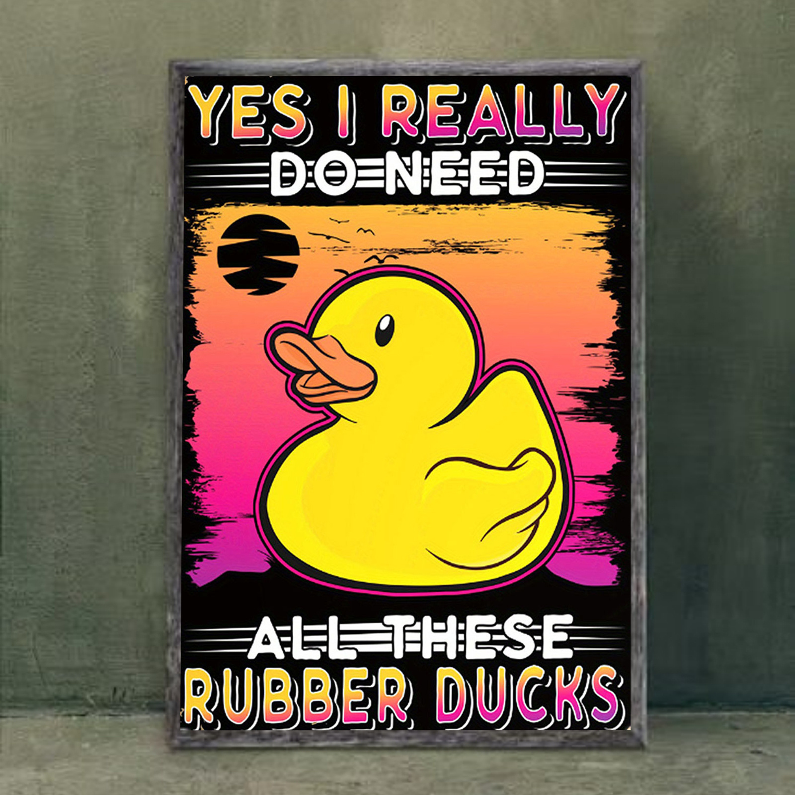 

Decor 1pc Canvas Art Print, "yes I Do All Ducks" Humorous Decor For , , , , Bathroom, , - 12x16