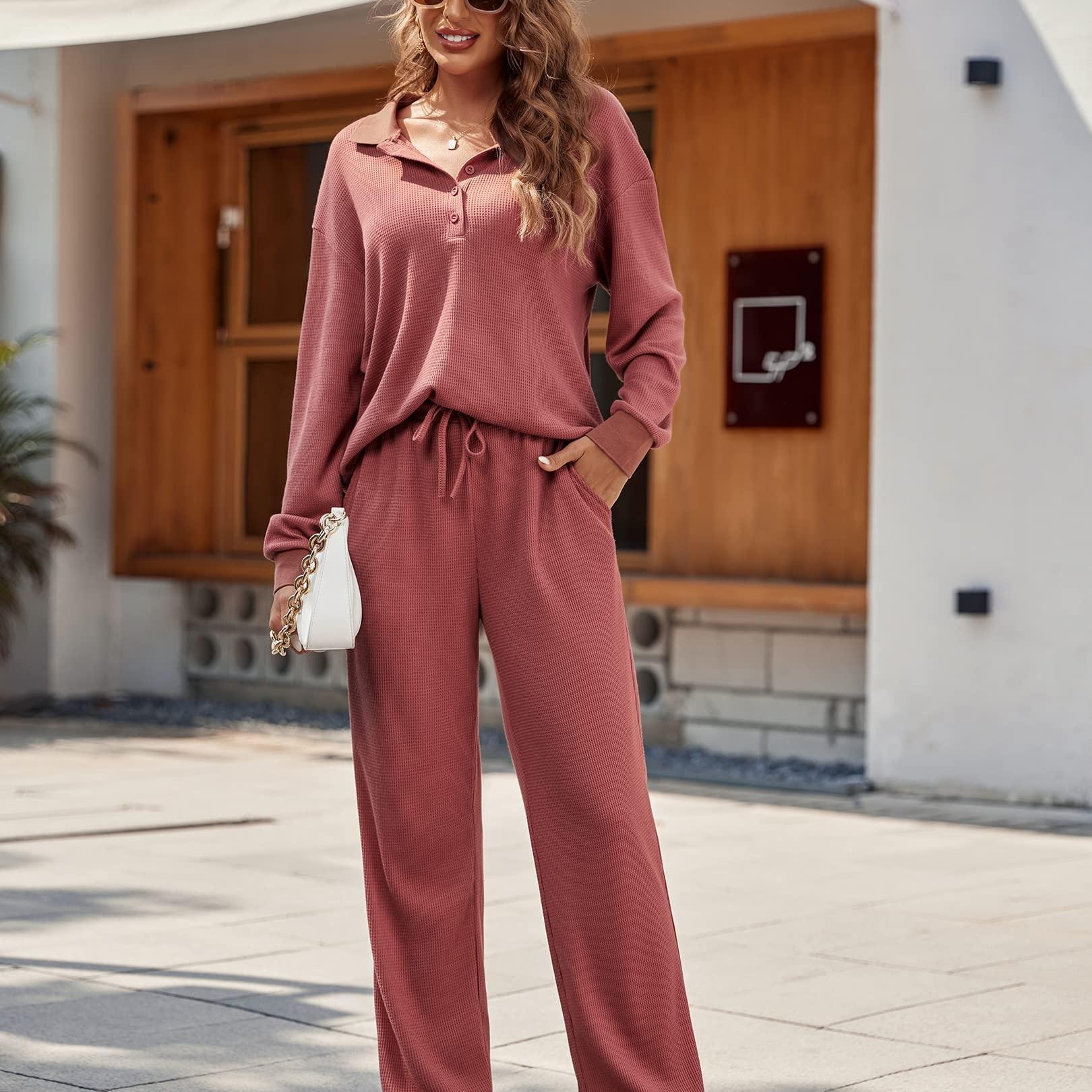 

Women's Set 2pcs Set Long-sleeved - Top And -leg Pants Clothes