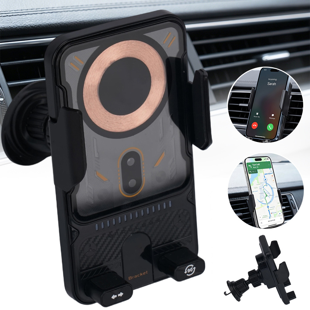Car Phone Holder With Clamping, Rotating Design, Suitable For Travel Or Daily Commuting