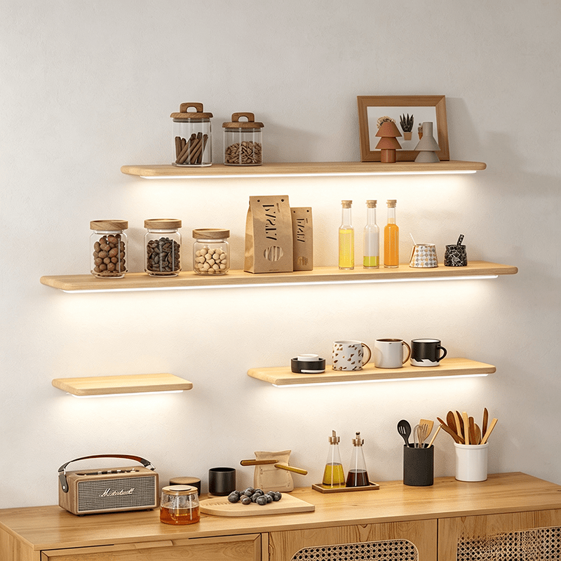Floating-Shelf COB Light Strip with Dual-Color Temperature