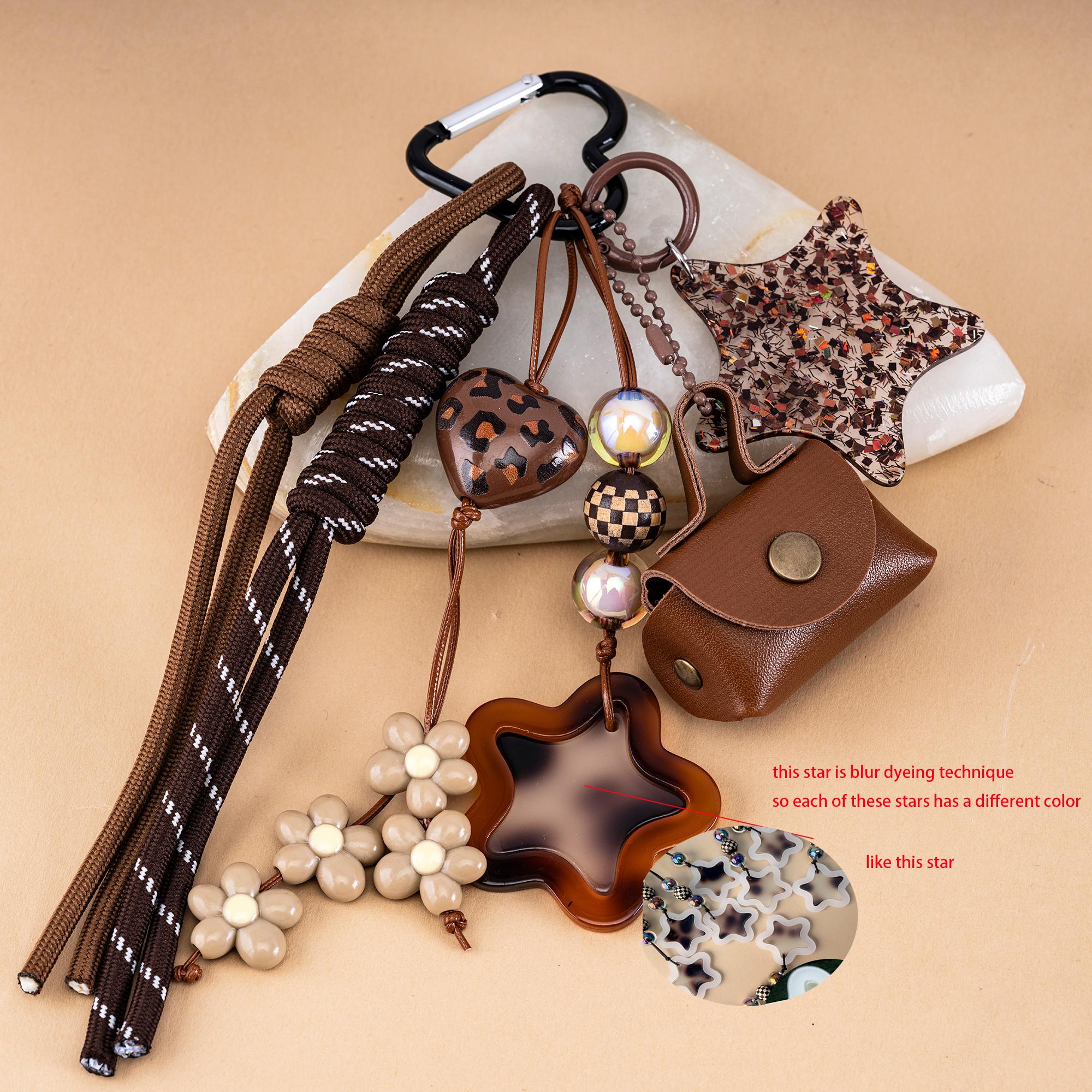 TEMU Original Luxury Keychain Bag Charm, Extravagant Coin Purse, High-end Gift For Mother's Day And Valentine's Day. Diy Pendant With Intricate :