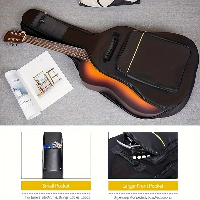 Étui à Guitare Imperméable Sac Rembourré pour Guitares Classiques, Guitares Acoustiques
