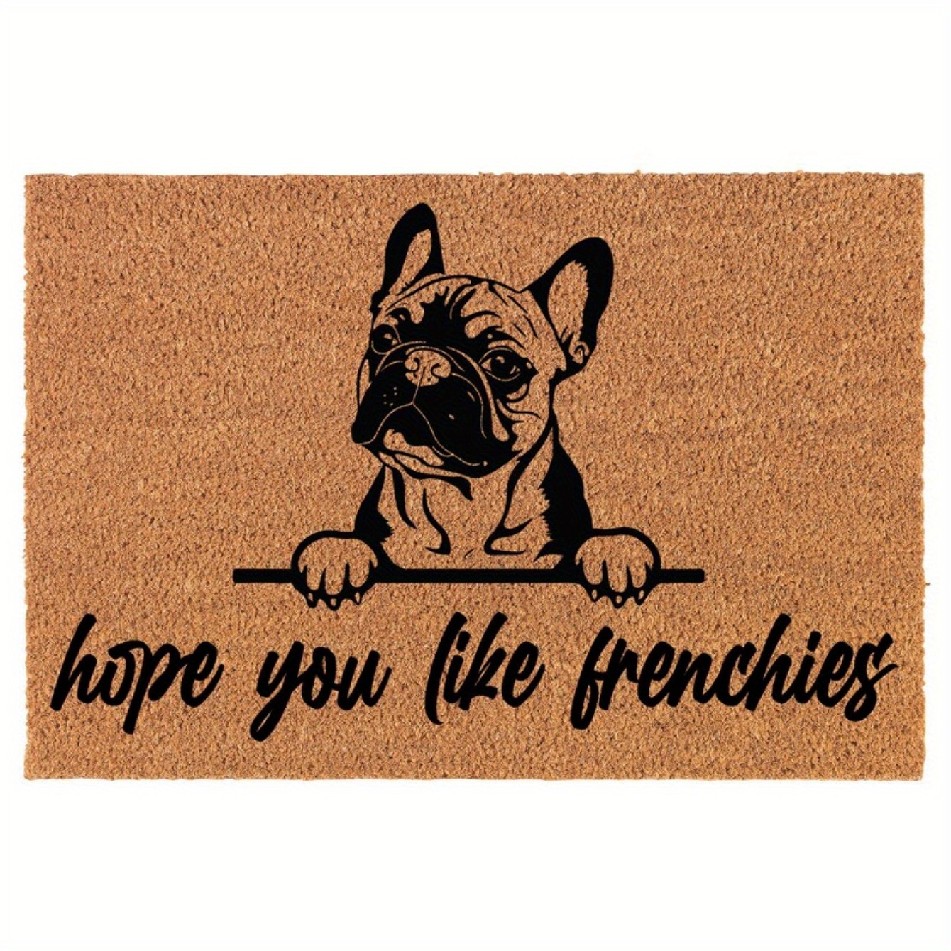 TEMU French Bulldog Doormat - Non-slip Entry Mat With Cute Frenchie Design, Heavy-duty Brown Mat For Front Door, Kitchen, Living Room - Non-woven-image-17603048703909