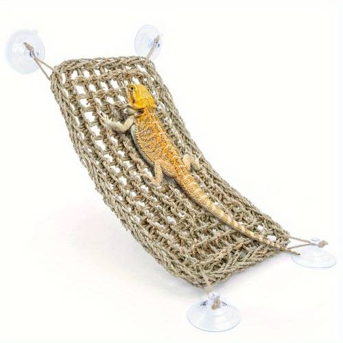 large lizard k lounger durable rattan reptile bed with chew resistant features fully assembled ideal for bearded dragons small pets hideaway look chewresistant construction lizard house