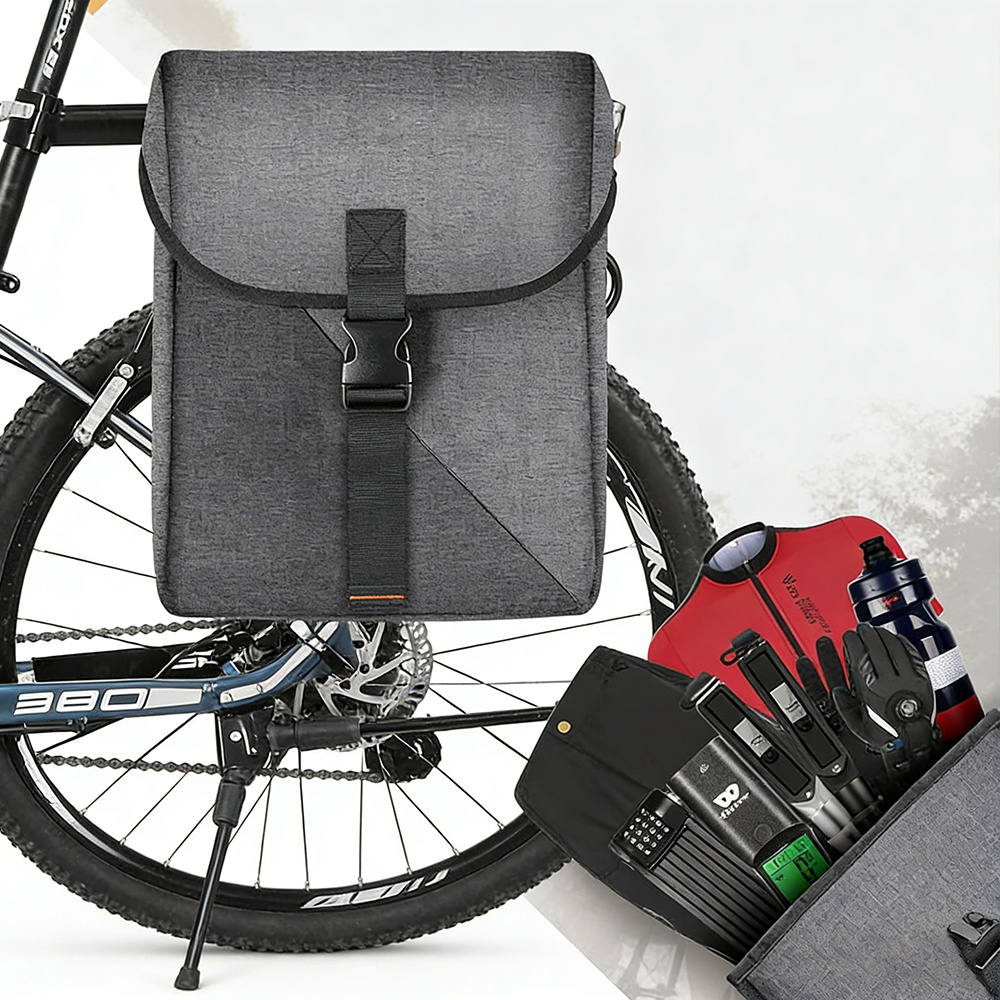Image of Bike Trunk Bags For Rear Rack, Multi-functional Cycling Storage For Commuting, Large Capacity 35l Bicycle Pannier Bags With Reflective & Protective Rain Cover, Touring &