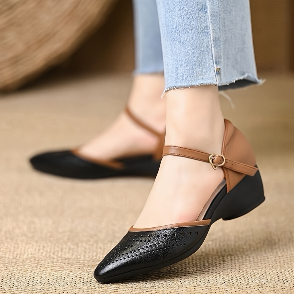 Spring/Summer Elegant Shallow * High Heel Shoes with * Soft, Lightweight  Low Heel, Pointed Toe Design, Breathable Fabric - Comfortable Summer Casual  And Formal Shoes, Durable And Wear-Resistant, ...