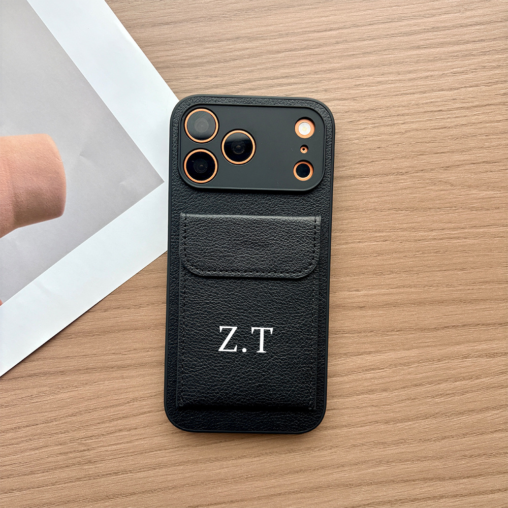TEMU Phone Case - Custom Faux Leather Wallet Phone Case, Designed For Iphone 17, 16, 15, 14 Plus, 13, 12, 11 Pro Max, With Shockproof Lens Protection