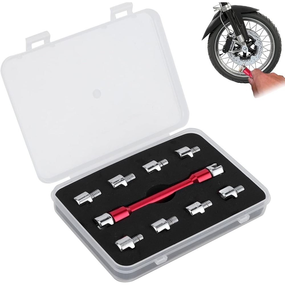 TEMU 10pcs Set For Dirt Bikes, Featuring Head Sizes From 5.0 To 6.8mm, Suitable For The Of Motorcycle Wheels