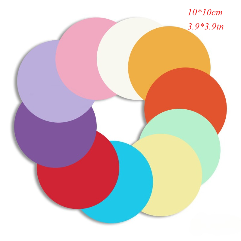 E-shop 100 Stück hochwertige, runde, farbige Kartonplatten - Lebendige, sortierte Farben für Kunstprojekte, Origami, Doodle Art, dekorative
