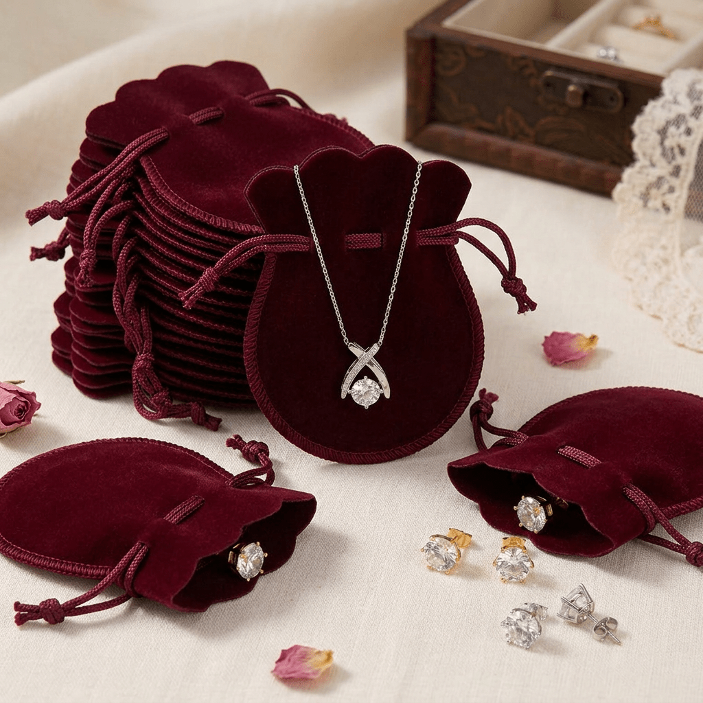 TEMU Gift For Her/him 26 Pack High-density Velvet Jewelry Pouches With Drawstring, Luxurious Gift Bags For Necklaces, Bracelets & Earrings - Elegant